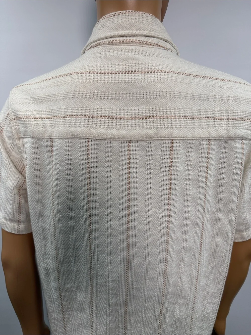 Common People Short Sleeve Revere Textured Shirt Size Large